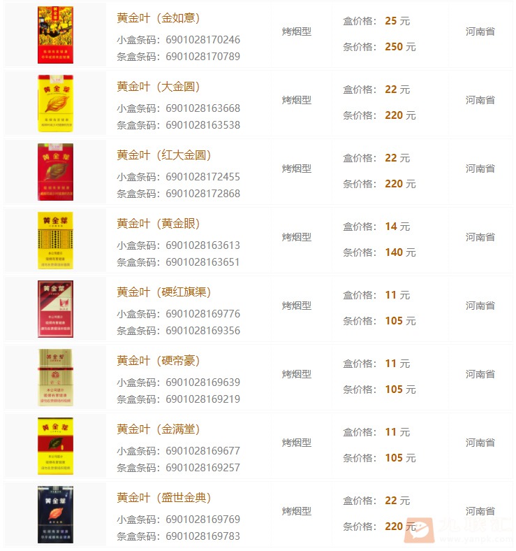 香烟品牌大全及价格表10至20元20212022年度卷烟推荐